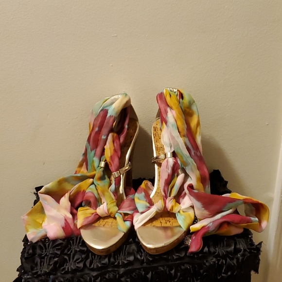 Bakers Scarf Lace Up Heel Sandal - Picture 2 of 15